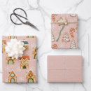 Search for pink gingerbread wrapping paper Snowflakes
