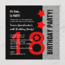 Search for red and black 18th birthday invitations Eighteen