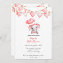 Search for pink grey elephant baby shower invitations Trendy