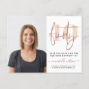 Search for 40th birthday save the date postcards Forty