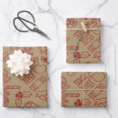 Search for red and gold christmas wrapping paper Whimsical
