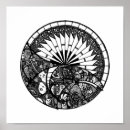 Recherche de noir blanc mandala posters Abstrait