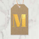 Search for gold foil gift tags Monogrammed