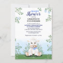 Search for blue sheep baby shower invitations Floral