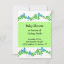 Search for blue and green baby shower invitations Birds