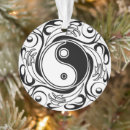 Search for yin yang ornaments Black and white