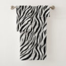 Search for black and white zebra bath towels Safari