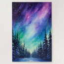 Search for northern lights puzzles Purple