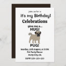 Search for pug birthday invitations Funny