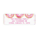 Search for donut return address labels Watercolor