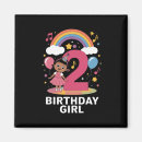 Recherche de 2ème anniversaire magnets Fille