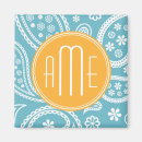 Search for floral patterns magnets Blue