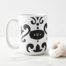 Search for black and white damask mugs Elegant