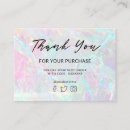 Search for thank you for your purchase business cards Handmade