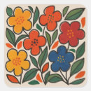 Search for retro floral pattern stickers Flowers
