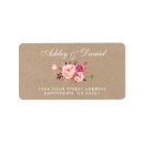 Recherche de pink return address labels mariages Vintage