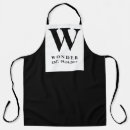 Search for wedding monogram aprons Black