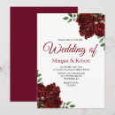 Search for red rose wedding invitations Burgundy