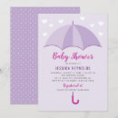 Search for purple umbrella baby shower invitations Hearts