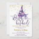 Search for witch bridal shower invitations Purple