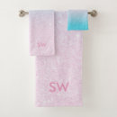 Search for turquoise and pink bath towels Ombre