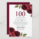 Search for 100th birthday invitations Flowers