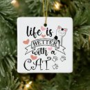 Search for life quote ornaments Cat
