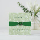 Search for damask square wedding invitations Green