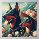 Search for doberman painting posters Cute