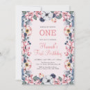 Search for pink flower birthday invitations Modern