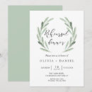 Search for wreath rehearsal dinner invitations Watercolor