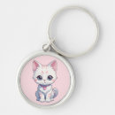Search for whimsical cat keychains Kawaii
