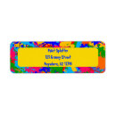 Search for splatter paint return address labels Colourful