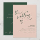 Search for emerald and gold invitations Minimalist