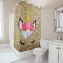 Search for glitter shower curtains Unicorn