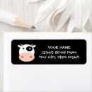Search for cartoon cow return address labels Farm