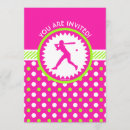 Search for softball birthday invitations Pink