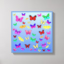 Search for colourful butterfly canvas prints Red