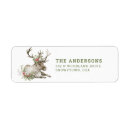 Search for reindeer return address labels Floral