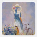 Search for antique bicycle stickers Woman