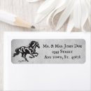 Search for black horse return address labels Western