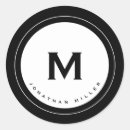 Search for black and white monogram stickers Minimalist