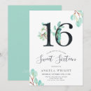 Search for mint green sweet 16 invitations Party