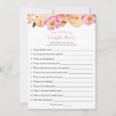 Search for game bridal shower invitations Main squeeze