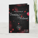 Search for rose petal wedding invitations Black
