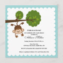 Search for monkey baby boy shower invitations Blue