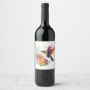 Search for hummingbird wine labels Watercolor