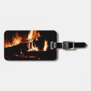 Recherche de flammes bagages étiquettes Chaud