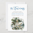 Search for swan baby shower invitations Blue