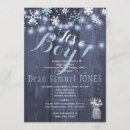 Search for snowflakes baby boy shower invitations Its a boy